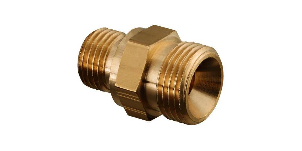 Oventrop OV Doppelnippel Ofix-Oil Messing 3/8Zollx3/8Zoll