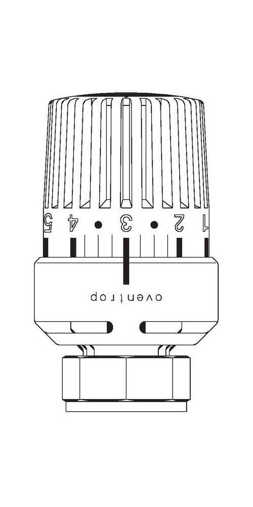 Oventrop OV Thermostat Uni LR 7-28 GradC, mit Flüssig-Fühler weiß