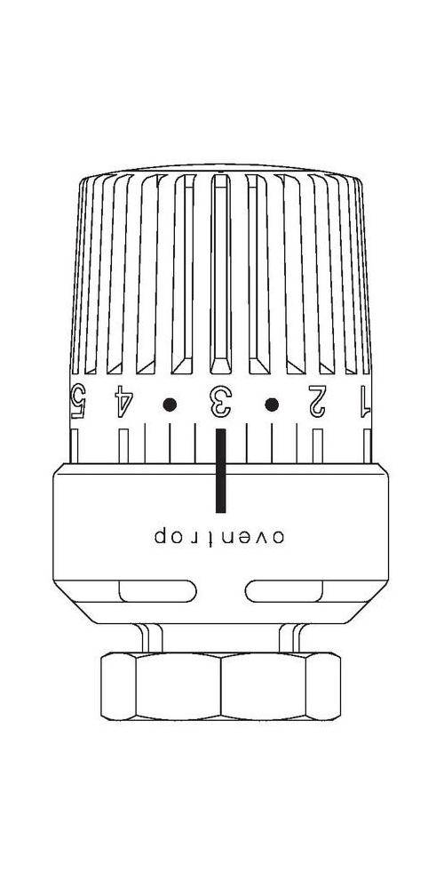 Oventrop OV Thermostat Uni LI 7-28 GradC, mit Flssig-Fhler wei