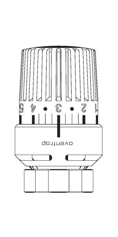 Oventrop OV Thermostat Uni LM 7-28 GradC, mit Flüssig-Fühler weiß