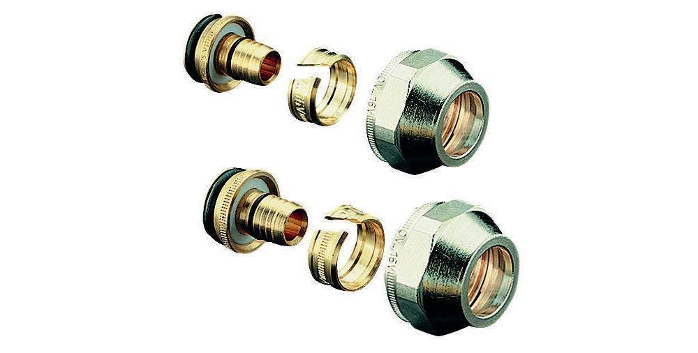 Oventrop Klemmringverschraubung Cofit S 2-fach, für AG 3/4Zoll