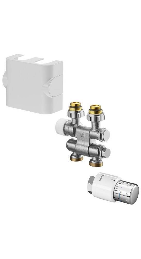 Oventrop Badheizkörper-Anschluss-Set 7 Vorlauf-/Rücklaufanschluss weiß