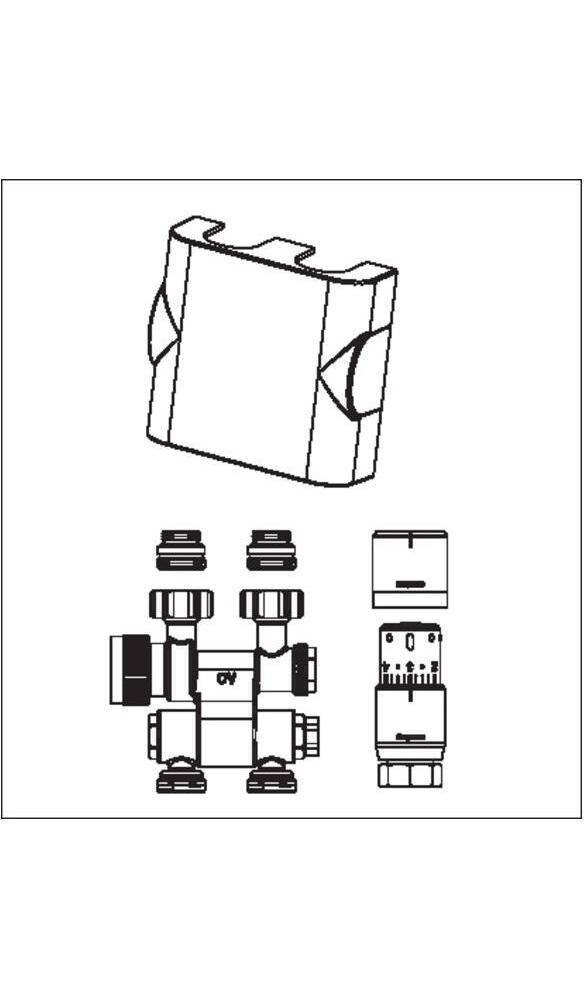 Oventrop Badheizkörper-Anschluss-Set 7 Vorlauf-/Rücklaufanschluss weiß