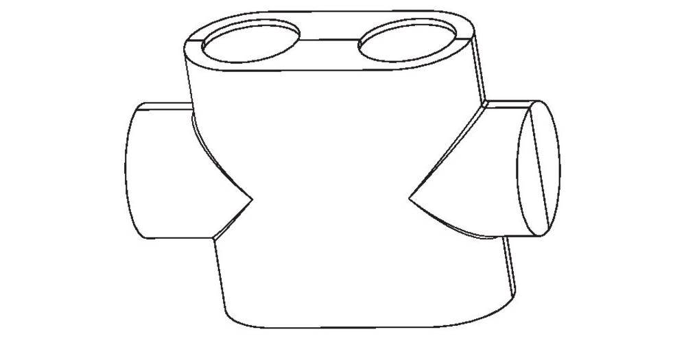 Oventrop OV Design-Abdeckung für Multiblock T, Durchgangsform weiß