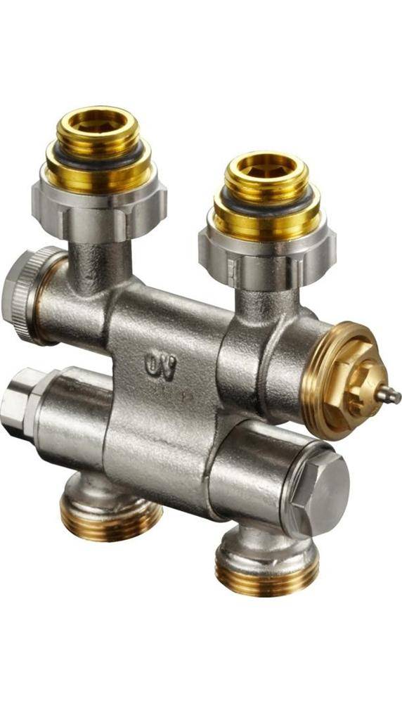 Oventrop Anschlussarmatur Multiblock TF an Heizkörper mit IG 1/2Zoll