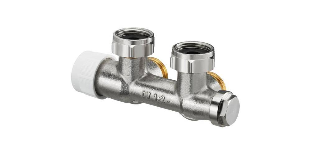 Oventrop OV Anschlussarmatur Multiblock T an Heizkrper Eckform, mit