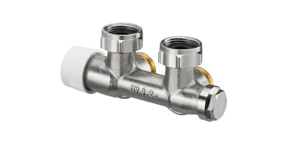Oventrop OV Anschlussarmatur Multiblock T an Heizkrper Eckform, mit