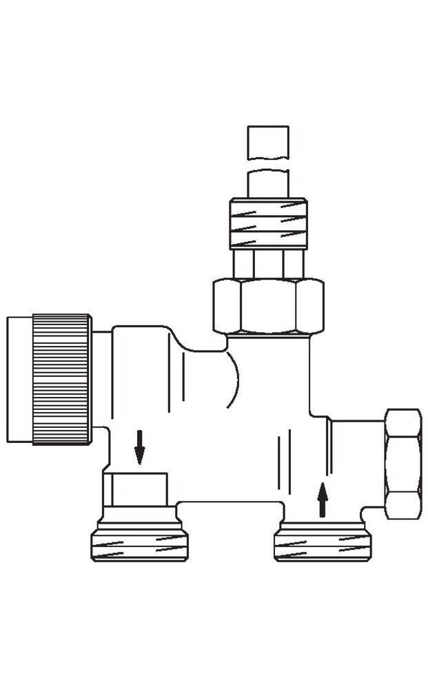 Oventrop OV Tauchrohrventil-Zweirohr-System DN 15, 3/4Zoll AG,