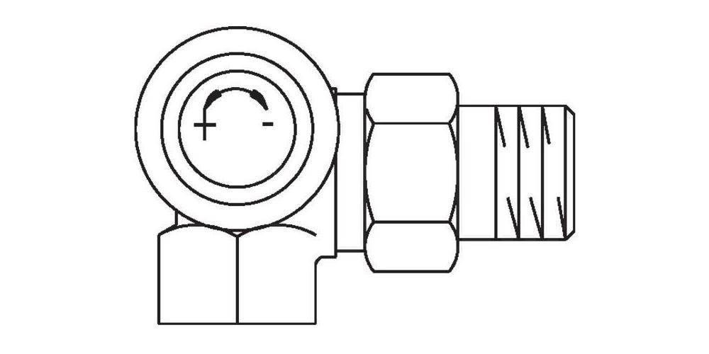 Oventrop OV Thermostatventil Baureihe AF M 30x1,5 PN 10 WEck links DN