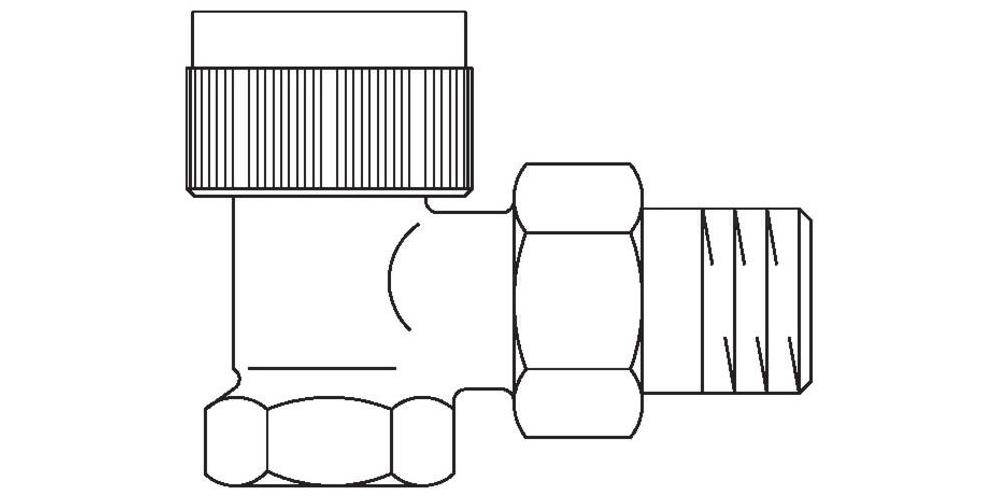 Oventrop OV Thermostatventil Baureihe AF M 30x1,5, PN 10, Eck DN 15,