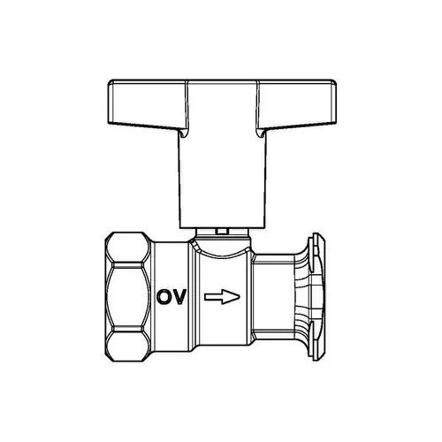 Oventrop Pumpenkugelhahn Optibal P mit Sperrventil, Messing DN 25, Rp Oventrop Pumpenkugelhahn Optibal P mit Sperrventil, Messing DN 25, Rp