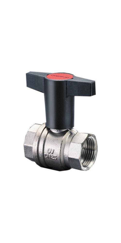 Oventrop OV Knebelgriff-Kugelhahn Optibal PN 16, Messing DN 32, 1