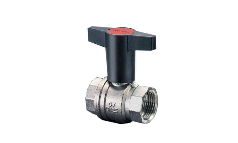 Oventrop Knebelgriff-Kugelhahn Optibal PN 16, Messing DN 25, 1Zoll IG