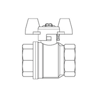 Oventrop OV Kugelhahn Optibal mit Flügelgriff, PN 16 DN 32, 1 1/4Zoll Oventrop OV Kugelhahn Optibal mit Flügelgriff, PN 16 DN 32, 1 1/4Zoll