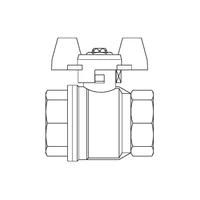 Oventrop OV Kugelhahn Optibal mit Flügelgriff, PN 16 DN 25, G 1Zoll IG Oventrop OV Kugelhahn Optibal mit Flügelgriff, PN 16 DN 25, G 1Zoll IG
