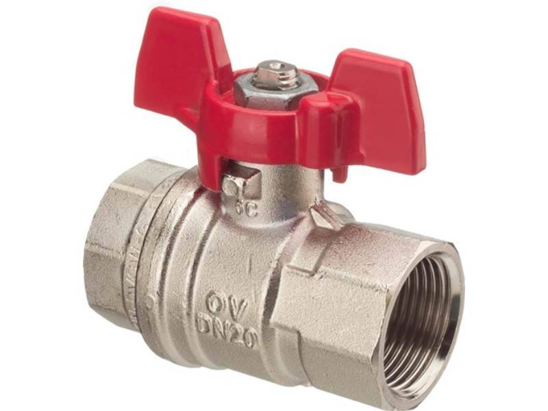 OVENTROP 1076106 OV Kugelhahn Optibal mit Flügelgriff, PN 16 DN 20, G 3/4Zoll