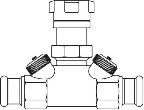 Oventrop Strangabsperrventil Hycocon APZ Messing, beiderseits Pressanschluss DN 32, Ø 35 mm