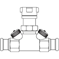 Oventrop Strangabsperrventil Hycocon APZ Messing, beiderseits Pressanschluss DN 32, Ø 35 mm Oventrop Strangabsperrventil Hycocon APZ Messing, beiderseits Pressanschluss DN 32, Ø 35 mm