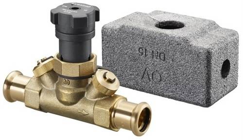 Oventrop Strangabsperrventil Hycocon APZ Messing, beiderseits Pressanschluss DN 32, Ø 35 mm