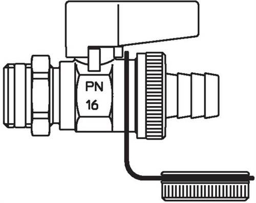 Oventrop Kugelhahn Optiflex Messing vernickelt, PN 16 DN 15, 1/2" AG, VPE 50