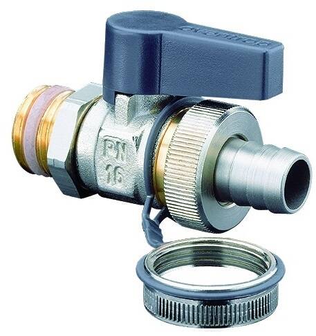 Oventrop Kugelhahn Optiflex Messing vernickelt, PN 16 DN 15, 1/2" AG, VPE 50