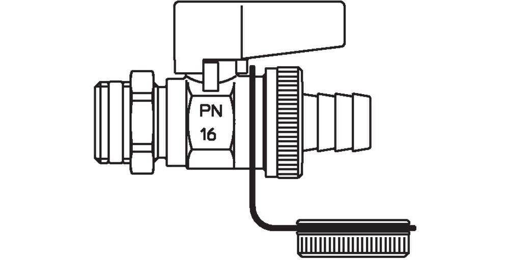 Oventrop Kugelhahn Optiflex Messing, PN 16 DN 20, 3/4Zoll AG Messing,