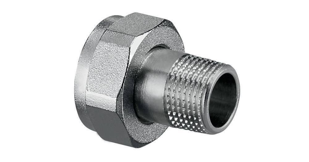 Oventrop OV Verschraubung Messing DN 20, 3/4Zoll AG, ÜM 1Zoll IG