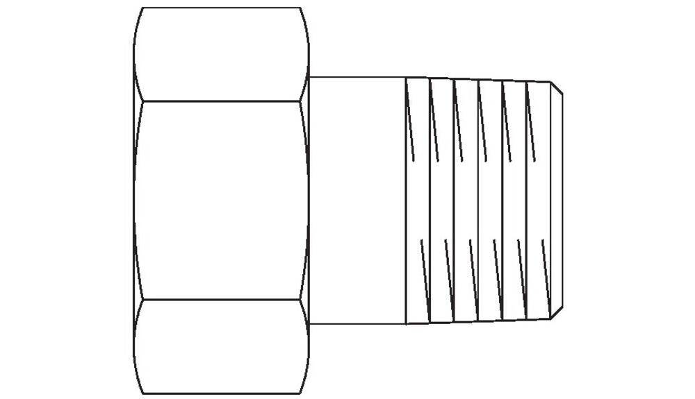 Oventrop OV Verschraubung Messing DN 20, 3/4Zoll AG, ÜM 1Zoll IG