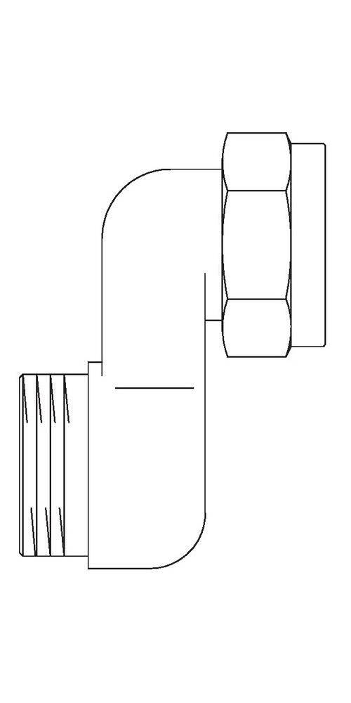 Oventrop OV S-Anschlussverschraubung 3/4Zoll x 3/4Zoll, Messing