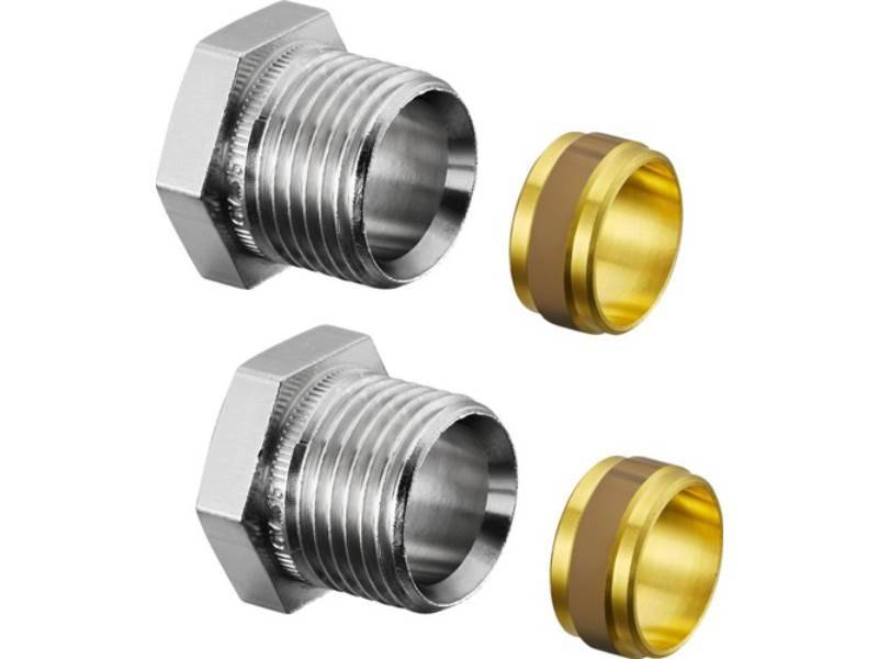 OVENTROP 1016853 OV Klemmringverschraubungen (Satz) 1/2Zollx15mm Verbindungsroh