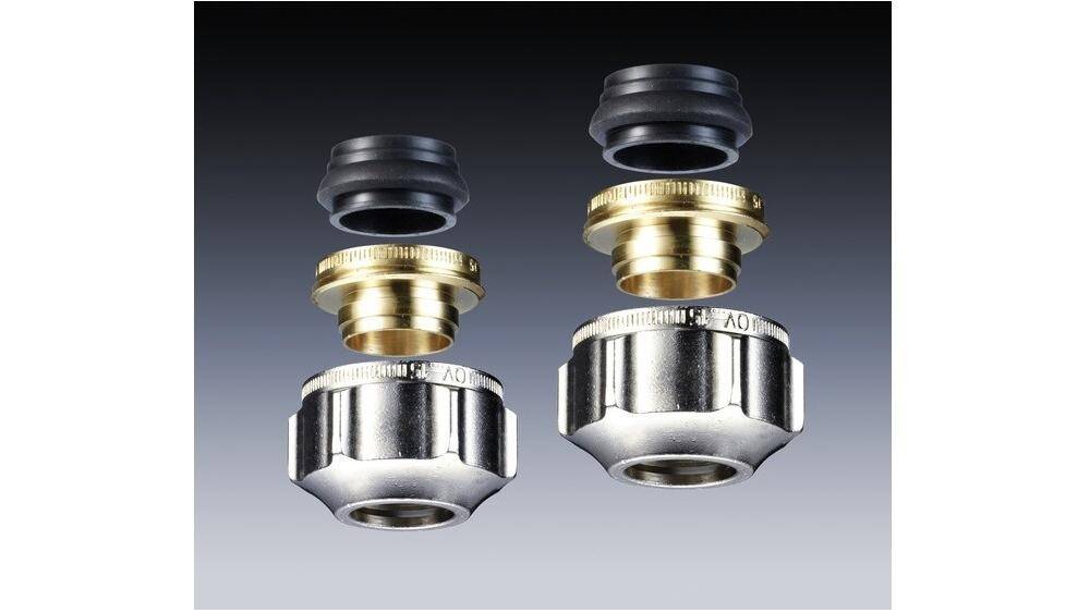 Oventrop Klemmringverschraubung Ofix CEP 2-fach, für AG 3/4Zoll