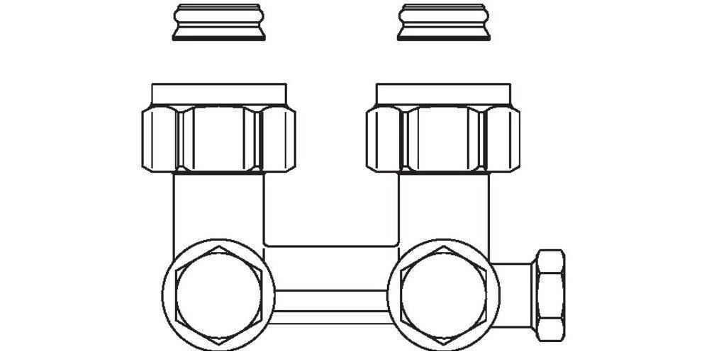 Oventrop OV Absperrwink. ZBU Multiflex F 3/4Zoll Mx3/4Zoll AG Messing