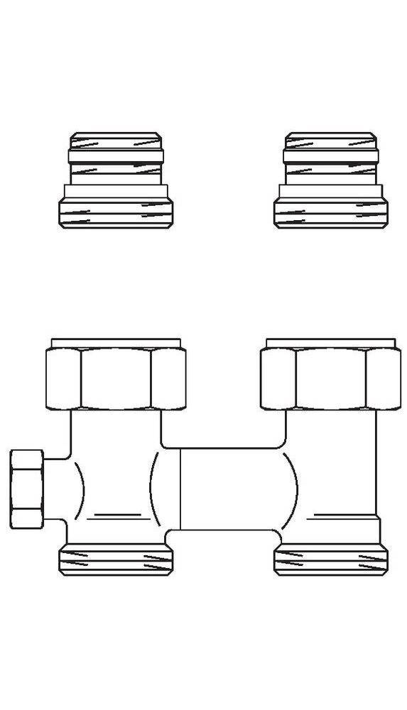 Oventrop OV Absperrverschraubung ZB Multiflex F 1/2Zoll AGx3/4Zoll AG