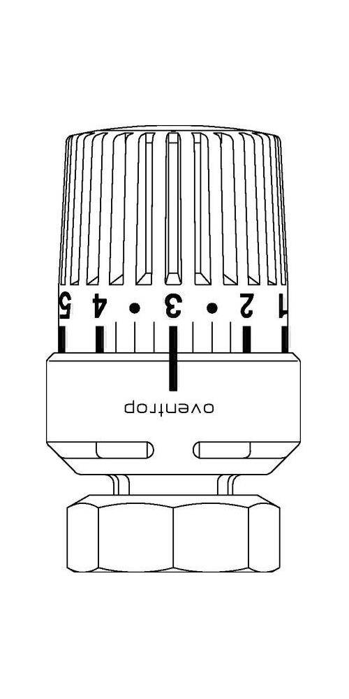Oventrop Thermostat maxi/min 7-28 GrC anthrazit/weiß, mit Nullstellung