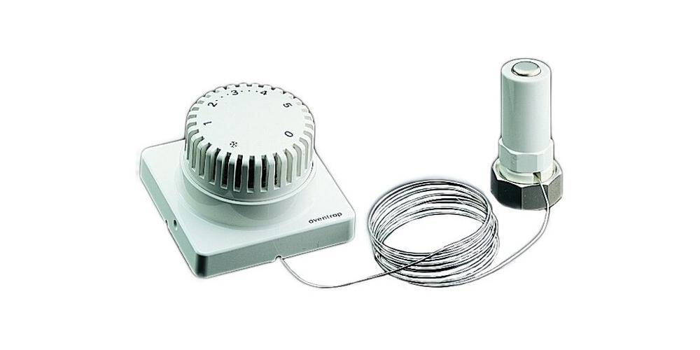 Oventrop Thermostat Uni FD mit Fernverstellung, weiß Kapillarrohr 2000 mm