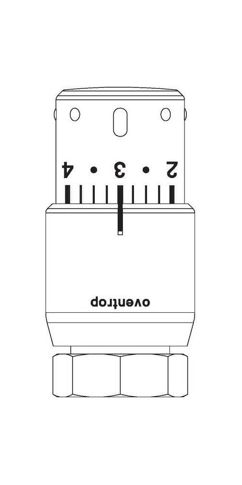 Oventrop Thermostat Uni SH wei/verchromt mit Nullstellung