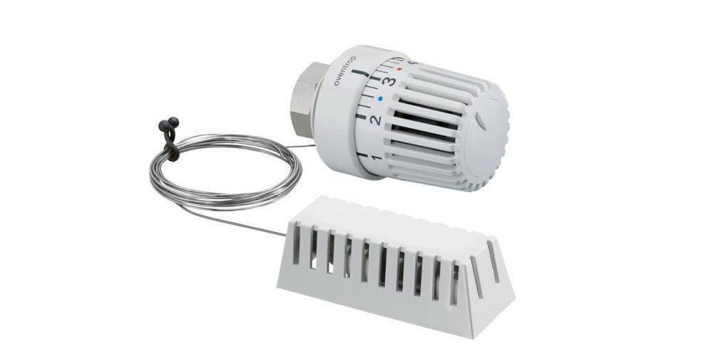 Oventrop Thermostat Uni LH mit Fernfühler, weiß Kapillarrohr 2000 mm