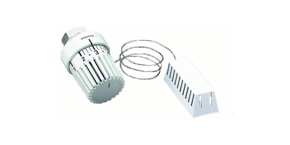 Oventrop Thermostat Uni LH mit Fernfhler, wei Kapillarrohr 2000 mm