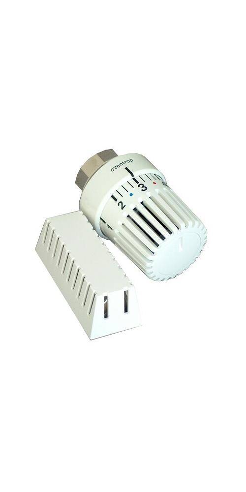Oventrop Thermostat Uni LH mit Fernfhler, wei Kapillarrohr 2000 mm