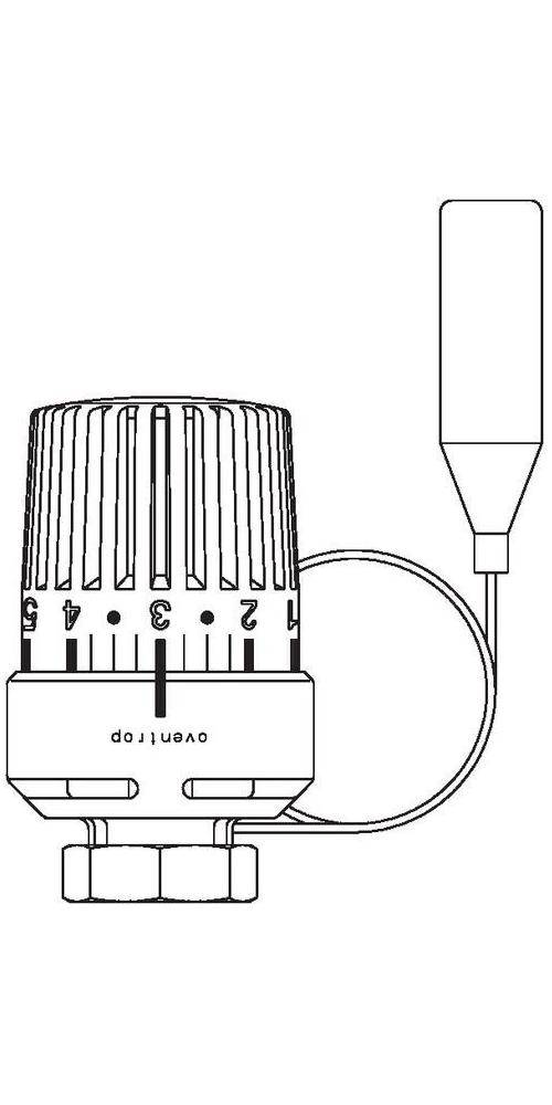 Oventrop Thermostat Uni LH mit Fernfühler, weiß Kapillarrohr 2000 mm