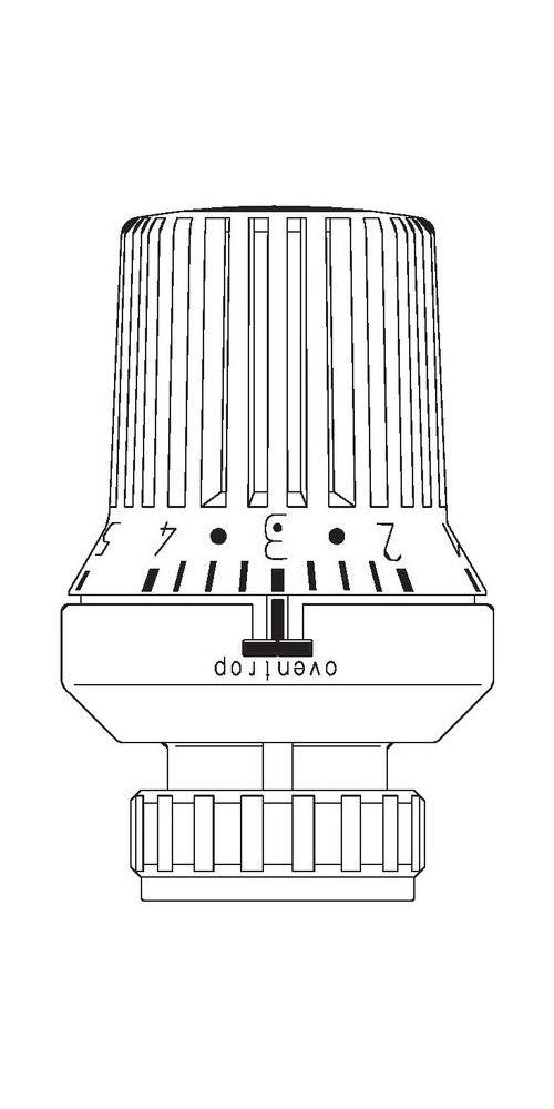 Oventrop Thermostat Uni XD wei, 7-28 GrC mit Nullstellung, 0 * 1-5
