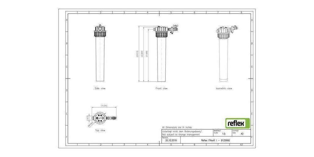 Reflex Basisarmatur Fillsoft Gehäuse, für eine Patrone