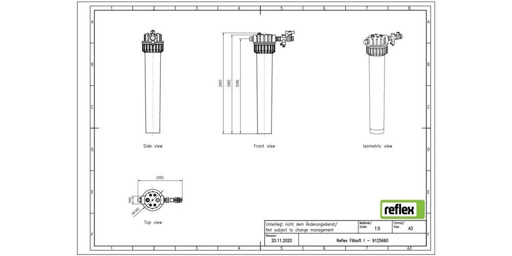 Reflex Basisarmatur Fillsoft Gehäuse, für eine Patrone
