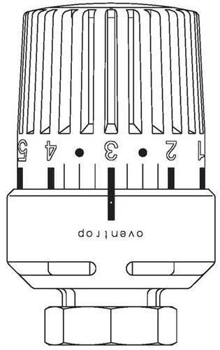 Oventrop Thermostat Uni LH mit Nullstellung, weiß