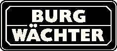 Das Bild zeigt den Text 'BURGER NÄCHTE' in fetten, weißen Blockbuchstaben, zentriert vor einem schwarzen Hintergrund mit weißen Randlinien.