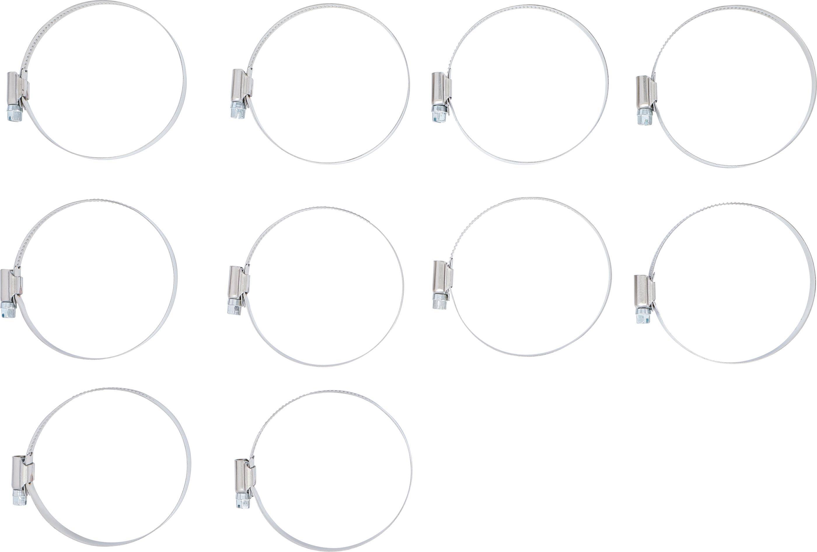 BGS technic Schlauchklemmen | rostfrei | 60 x 80 mm | 10-tlg.