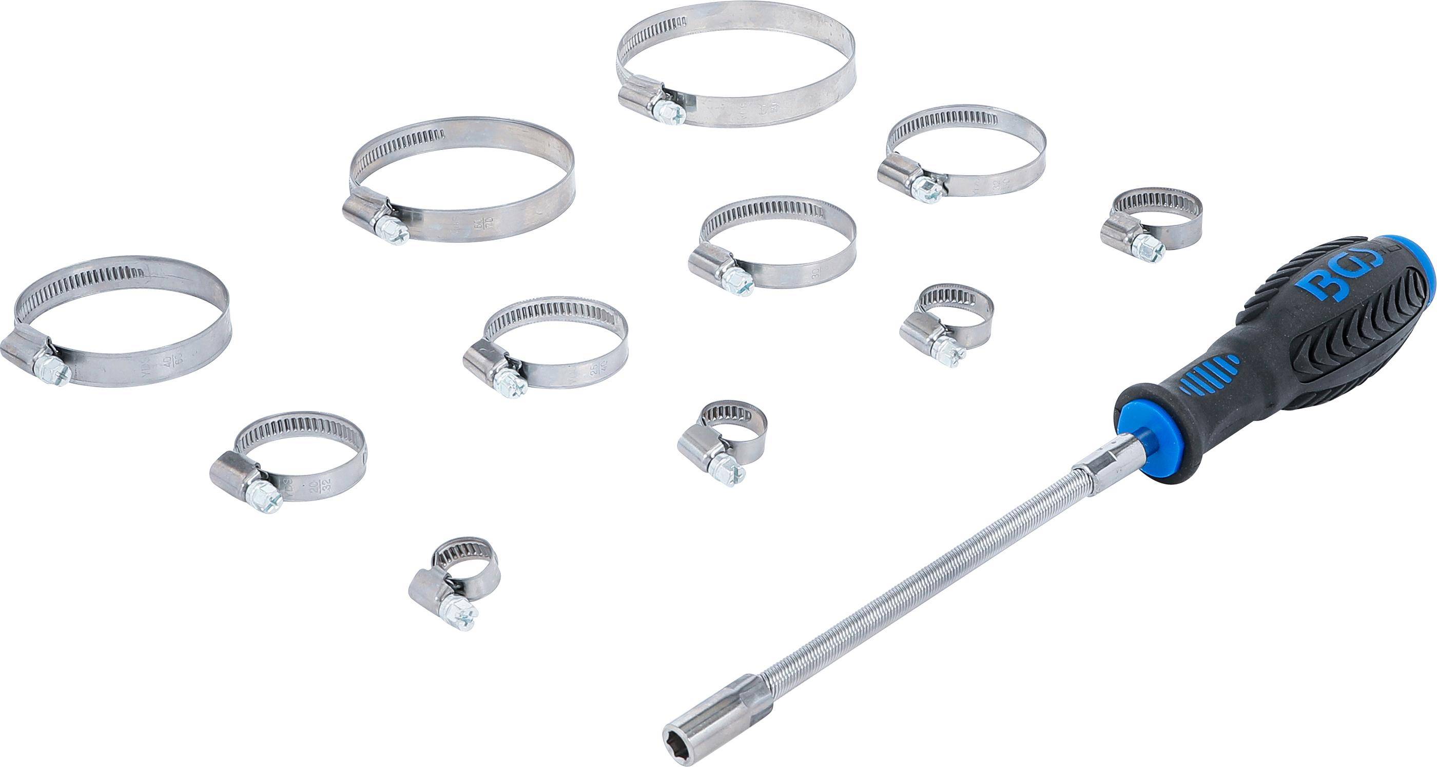 BGS technic Schlauchklemmen-Sortiment | rostfrei | auf Tafel |