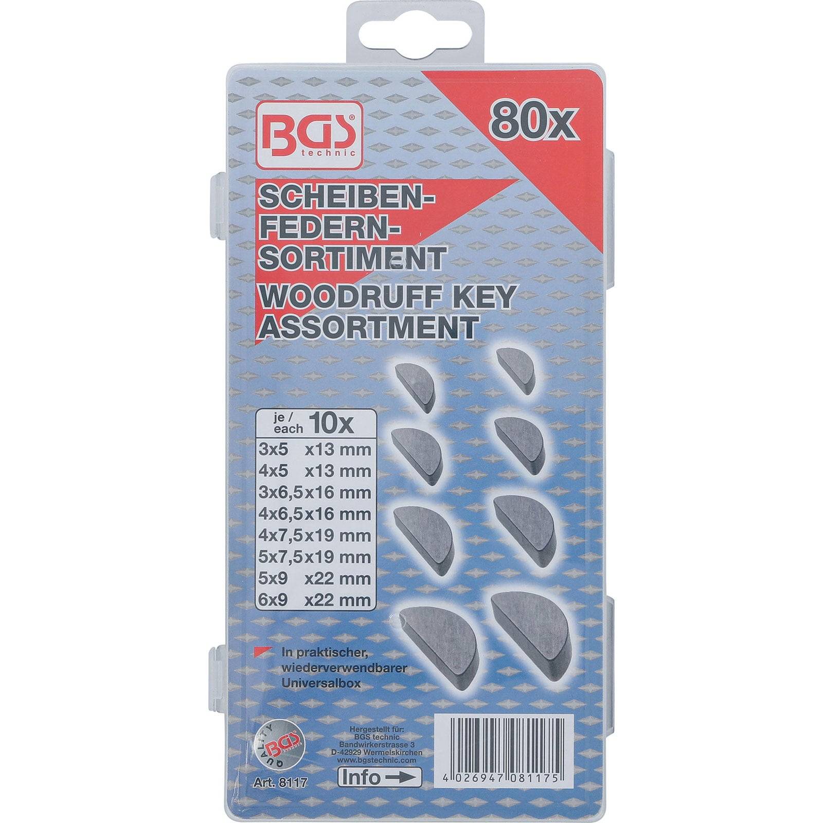 BGS Federkeile-Sortiment 80tlg. - 8117