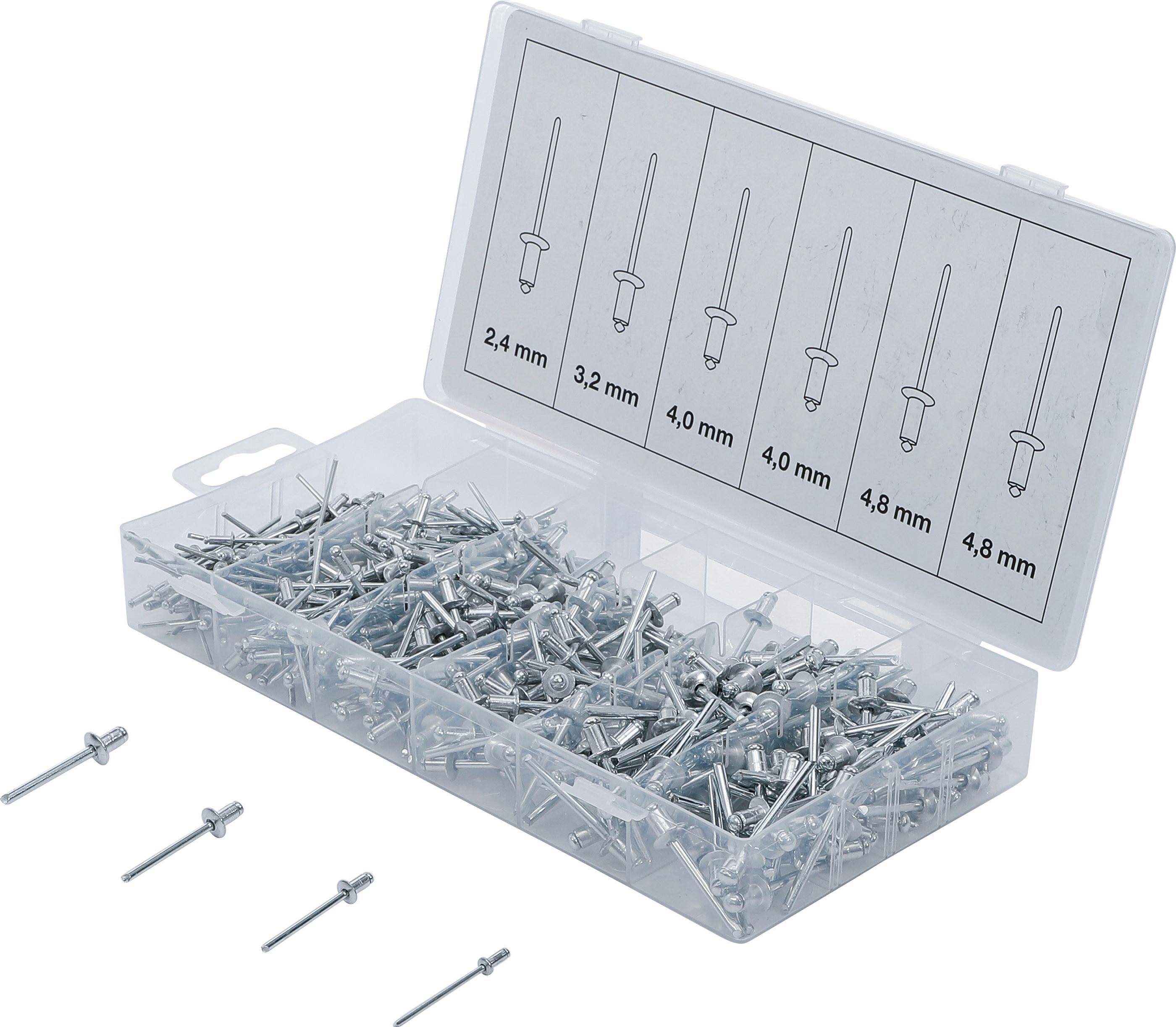 BGS technic Blindnieten-Sortiment | Aluminium | 2,4 - 4,8 mm |