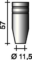 Gasdüse sta.kon.11,5mm f.ERGOPLUS 25 TRAFIMET